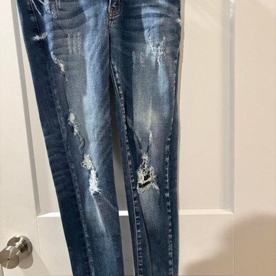 Kancan Women's Blue and Navy Jeans