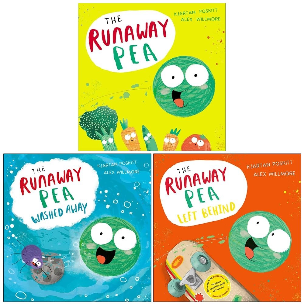 Kjartan Poskitt & Alex Willmore Unisex The Runaway Pea Series 3 Books Collection Set (The Runaway Pea ,The Runaway Pea Washed Away & The Runaway Pea Left Behind) - Image 4