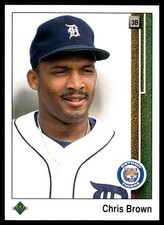 Chris Brown 1989 Upper Deck #784 Tigers MLB READ FREE SHIPPING AutographDen