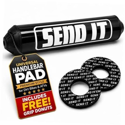 SEND IT Handlebar Pad with FREE GRIP DONUTS - Universal Fit for Dirt Round