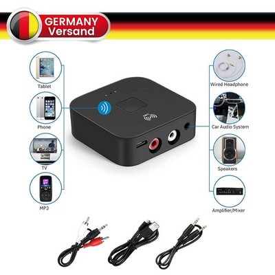 3.5mm Bluetooth 5.0 AUX Empfänger NFC Cinch Buchse Hifi Wireless Audio Adapte
