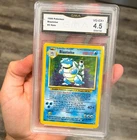 Blastoise 2/102 Base Set Pokemon Card Holo Foil Rare HP Graded GMA 4.5