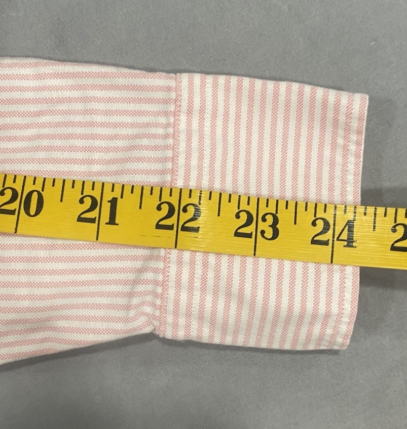 Ralph Lauren Womens Shirt 6 Pink Pinstripe Oxford Slim Fit Preppy Old Money City thumbnail 9