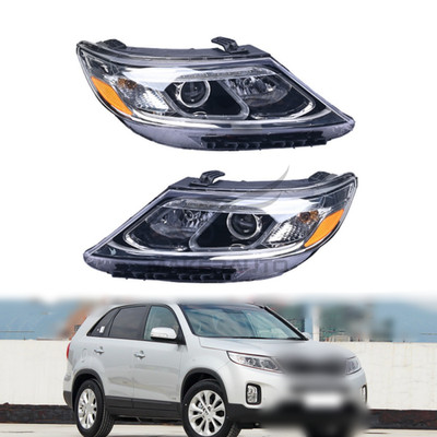 Halogen W/LED Headlight For 2014-15 Kia Sorrento Left Driver+Right Passenger