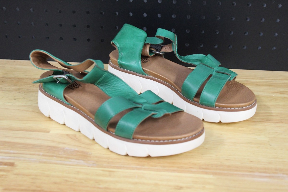 Miz Mooz Leather Sport Sandals-Margery -Emerald-EU 39 (8.5-9