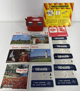 Vintage GAF View Master 3D Viewer 10 Sets Reels. Country's Around The World