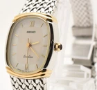 Vintage [Exc+5] Seiko Exceline 1221-5890 Silver 18mm Quartz Women's Watch Japan