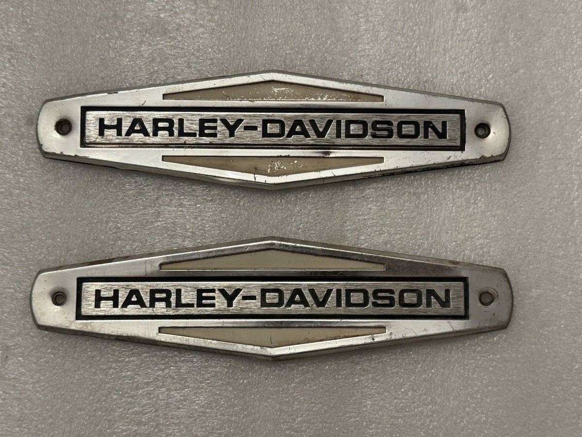 Two Vintage Harley-Davidson 1960's Motorcycle Gas Tank Emblems | eBay