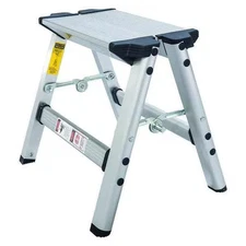 Step Stand, 1 Steps, 225 lb Load Capacity, 11 1/2 in Overall Height, Aluminum,
