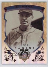 2014 Panini Hall of Fame Blue Shield Red 19/50 Pie Traynor #21 HOF Shield 0l2