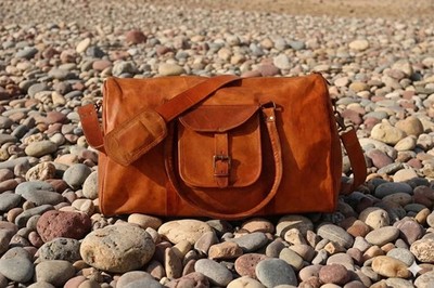 24 Zoll Compesed Leather Bag Leder Seesack