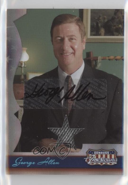 2007 Donruss Americana Stars Materials Signatures /250 George Allen #83 Auto 2o7