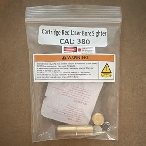 Cartridge Red Laser BoreSighter .380 ACP Brass with Batteries 