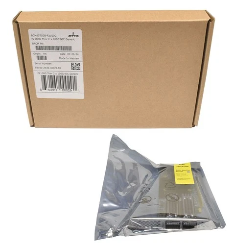 Broadcom NetXtreme BCM957508-P2100G Thor DP 100G QSFP56 Netzwerkkarte LP/FP NEU