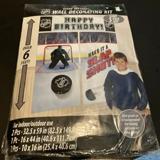 NHL Hockey 6 ft Birthday Party Scene Setters 5-Pc Wall Decorating Kit - NEW