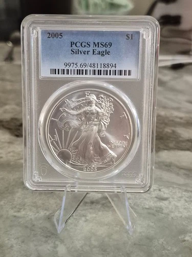 2005 US Silver Eagle $1 PCGS MS69