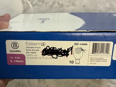 416908 Convatec Esteem Drainable Pouch 10 per box
