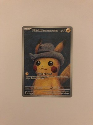 Van Gogh Pikachu with Grey Felt Hat SVP 085 Promo Pokemon Card 2023