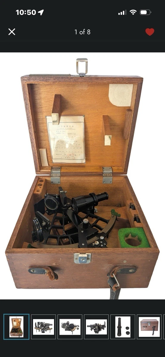 Vintage Original Antique Maritime Navigational Instruments for