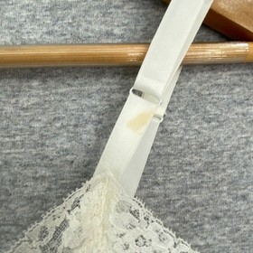 Vintage Evette Slip Womens 34 Cream Lace Edging Run Proof Nightgown Cottagecore