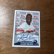 Andre Brown 2009 Topps Card #RPA-AB Rookie Premiere Autographs Insert Giants. rookie card picture