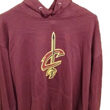 Majestic Cleveland Cavaliers NBA Pullover Hoodie Sweatshirt Maroon Size XL