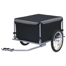 Bike Trailer Black and Gray 143.3 lb
