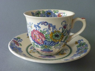 Masons Strathmore - Teetasse & Untertasse - Blue Ironstone