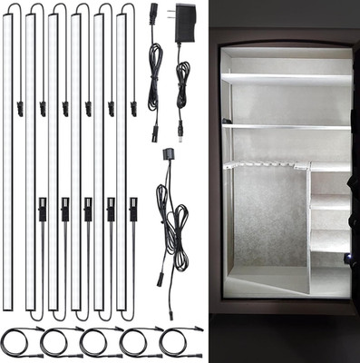 Gun Safe LED Light Kit Door Activated 6 Pack 12'' Slim 6000K Closet Lights