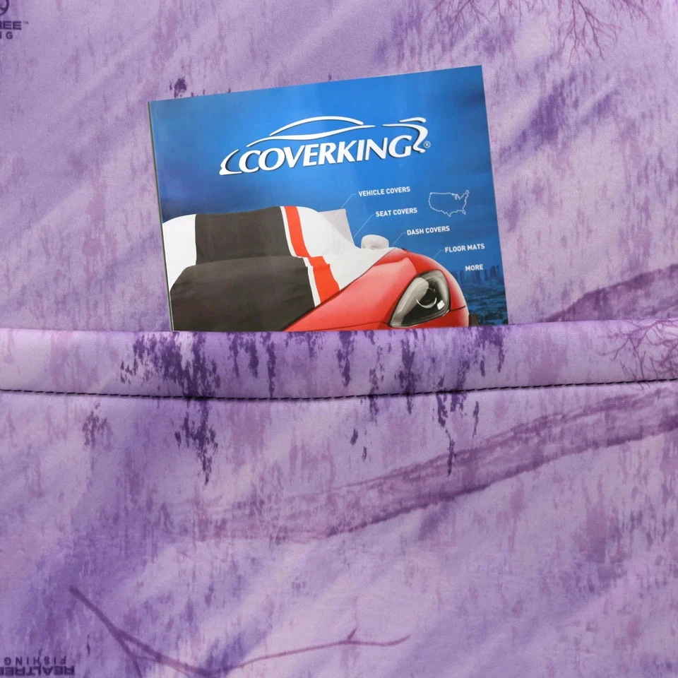 For Nissan 370Z 11-19 Seat Cover Realtree Fishing 1st Row Camo Light Purple - Изображение 4 из 4