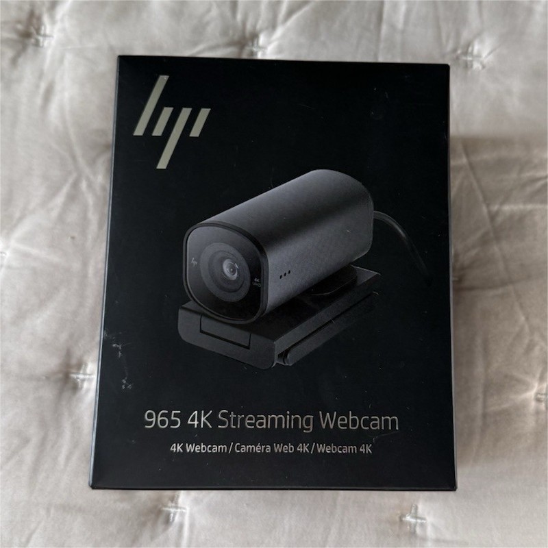 HP 965 4K Streaming Webcam USB, Noise-Reducing Mics, Auto Focus, HDR, Black