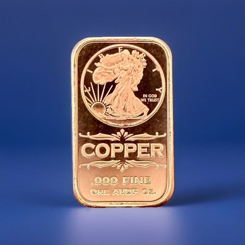 1oz Walking Liberty Bar - 1oz .999 Copper Free Shipping + Up To 20% Off!