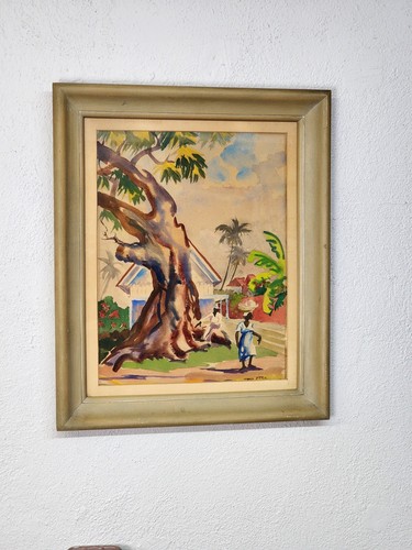 Harold Etter Tropical Painting Nassau Bahamas Scene Beautiful Impressionist Art - Picture 11 of 13