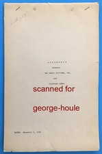 CLIFFORD ODETS - CONTRACT  - SIGNED - 1943 - THE LONELY HEART - CARY GRANT