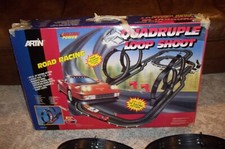 Artin Quadruple Loop Shoot Super Speed Electric Slot Car Racing Track