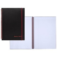Notebook Business Journal 11-3/4" x 8-1/4" 70 Sheets Ruled Optik Paper Scribz...