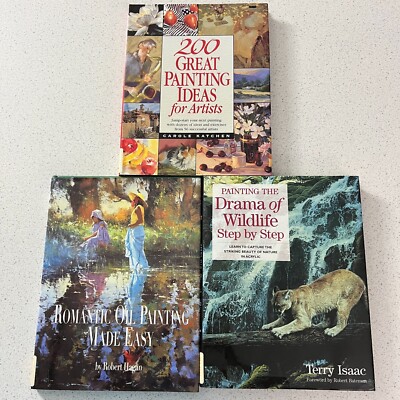 Lot of 3 Painting Ideas Techniques Learning Step By Step Books Nature People