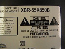 Sony TV model XBR55X850B Various Parts