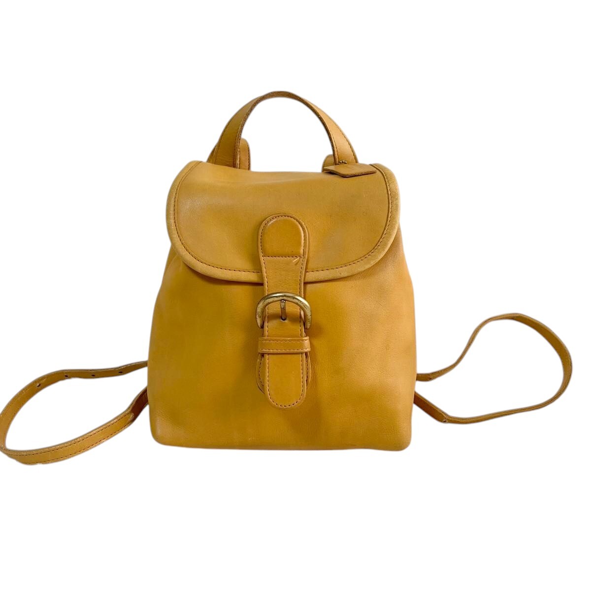 バッグ Rare Color Vintage Coach Yellow Day Pack Coach Yellow Backpack Daypack Turn Lock Vintage simple rare