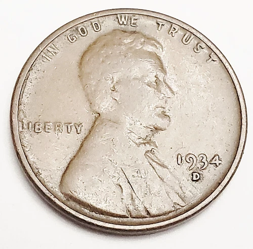 1934 D Lincoln Wheat Cent / Penny   *VF - VERY FINE*    **FREE SHIPPING**