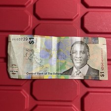Bahamas 1 Dollar Central Bank Of Bahamas Bank Note Pindling Uncirculated 2017
