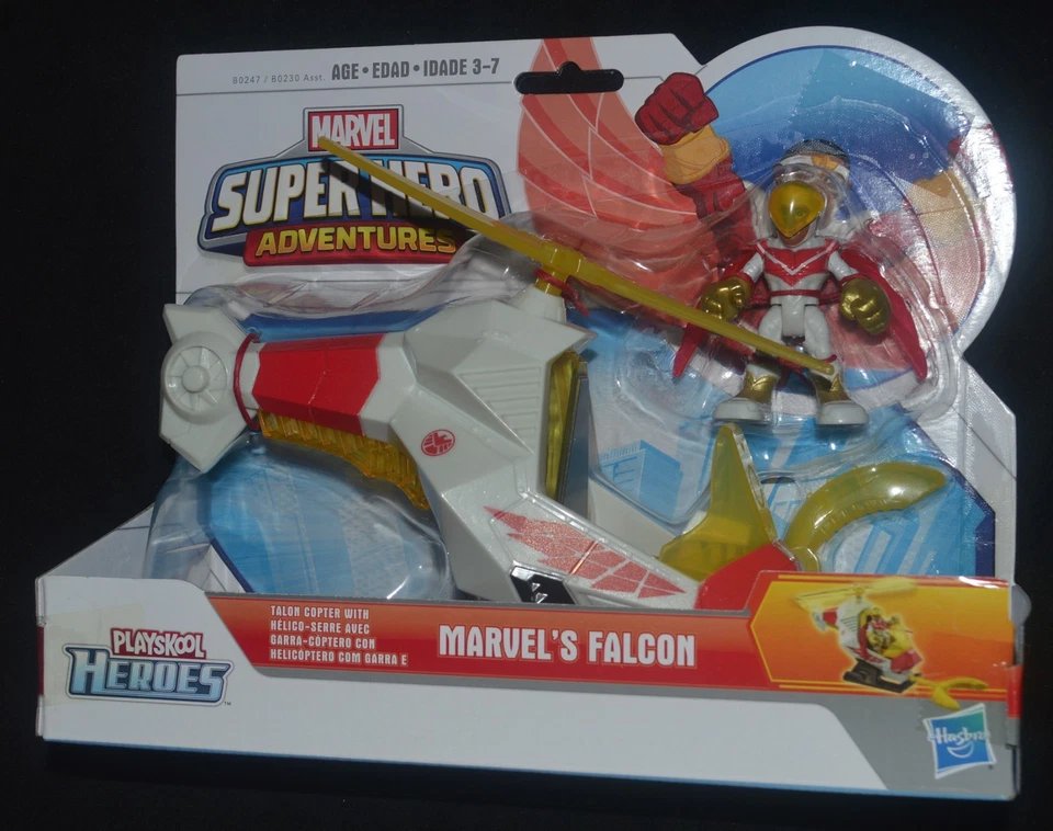 FALCON GARRA HELICÓPTERO Y SUPER ESCUADRÓN DE LA JUNGLA Marvel Super Hero Adventures en paquete Foto 2 de 4