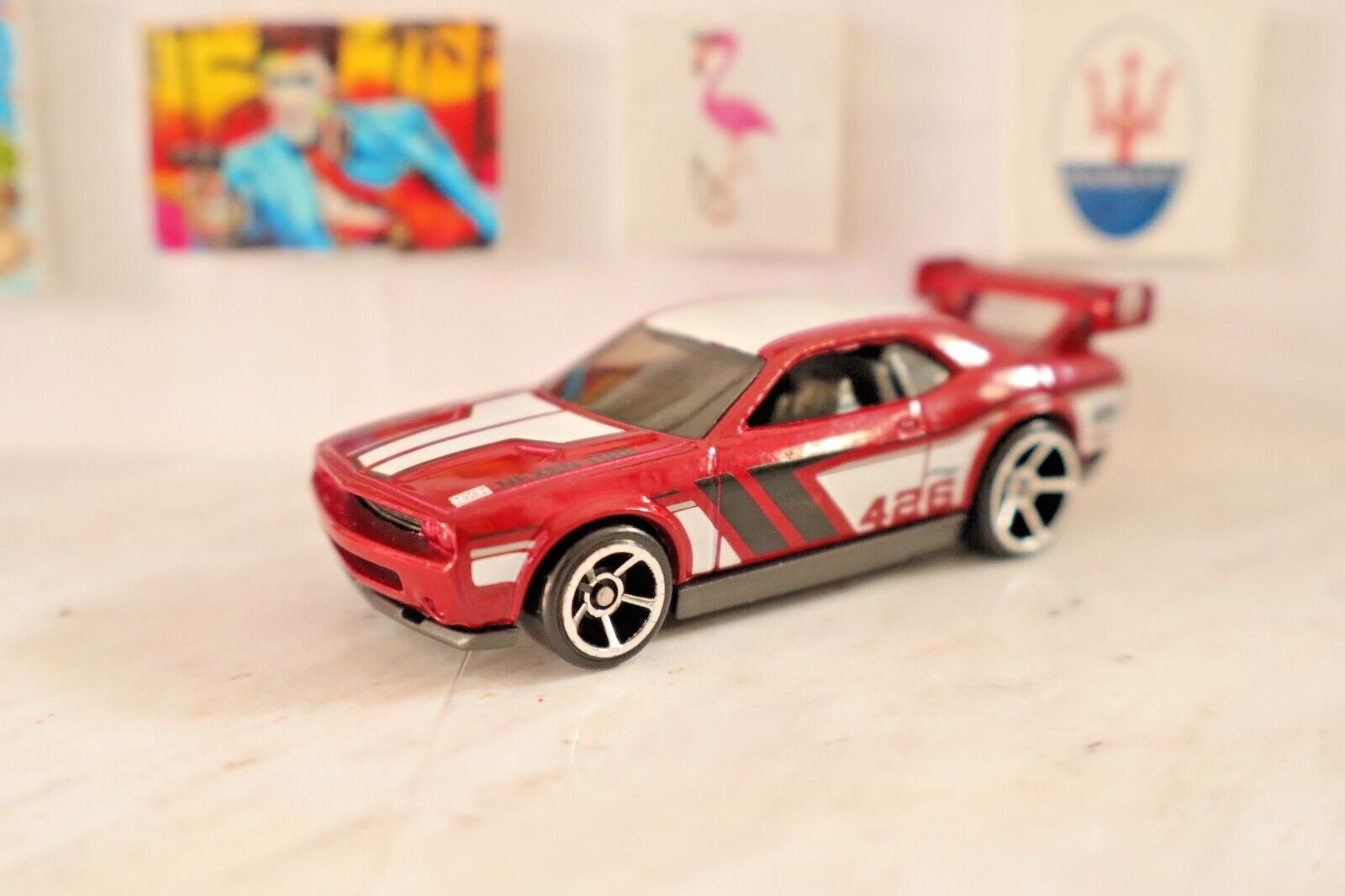 ✅ 2019 Hot Wheels #179 Nightburnerz 6/10 DODGE CHALLENGER DRIFT CAR Mtf Dark Red