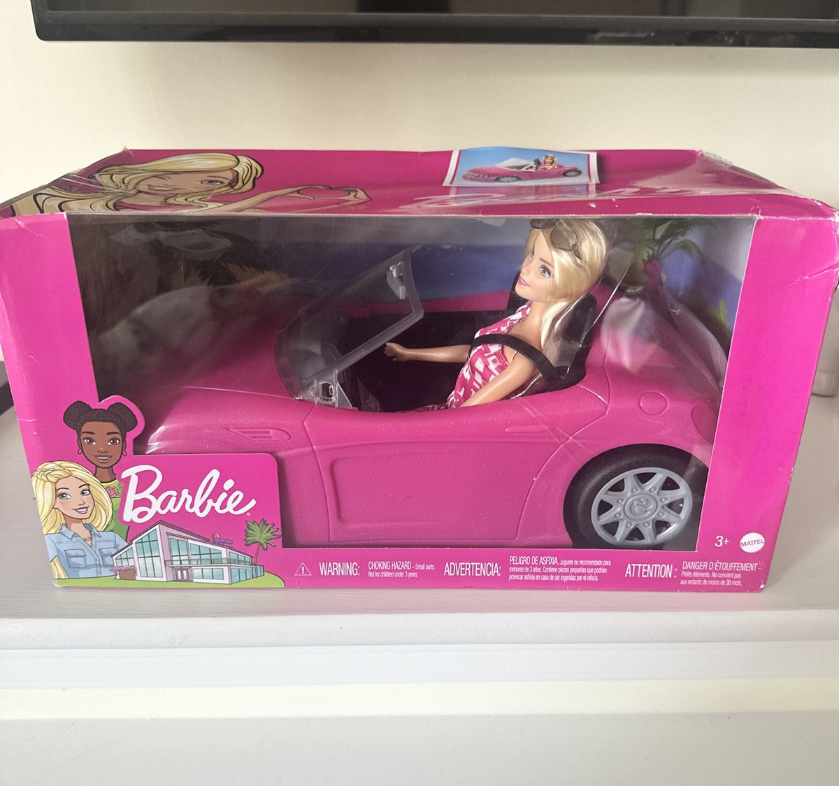 Mattel Barbie Pink Convertible Car and Doll Playset Model DJR55 | eBay