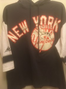 vintage Apex N Y Yankees Hooded T Shirt 