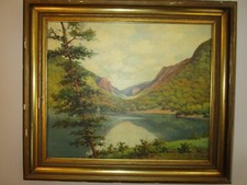 Robert Woods signed original Dixville Notch oil painting. Good condition, 25x30.