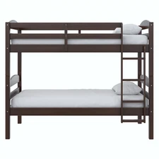 KIDS TWIN BUNK BEDS Solid Wood Twin-Over-Twin Convertible Choose Your Color