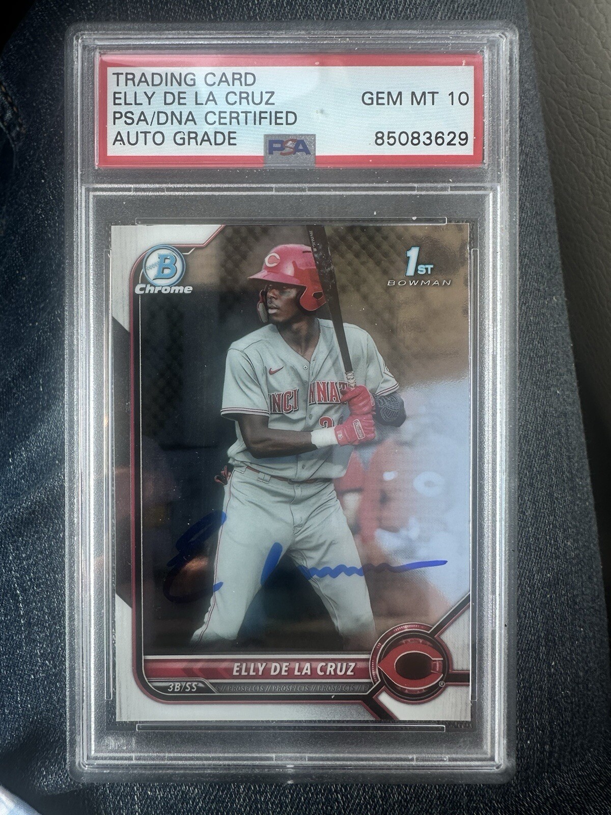 2022 Topps Bowman Chrome PSA 10 1st Bowman ELLY DE LA CRUZ - AUTOGRAPH