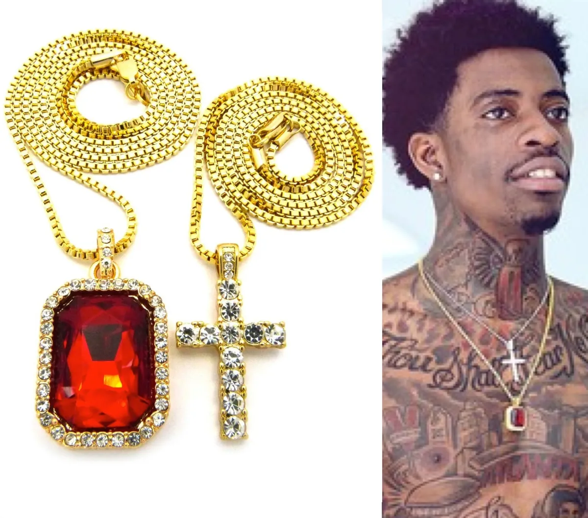 Teardrop Necklace in Ruby – Waffles & Honey Jewelry