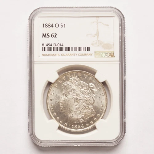 1884-O Morgan Silver Dollar NGC MS62